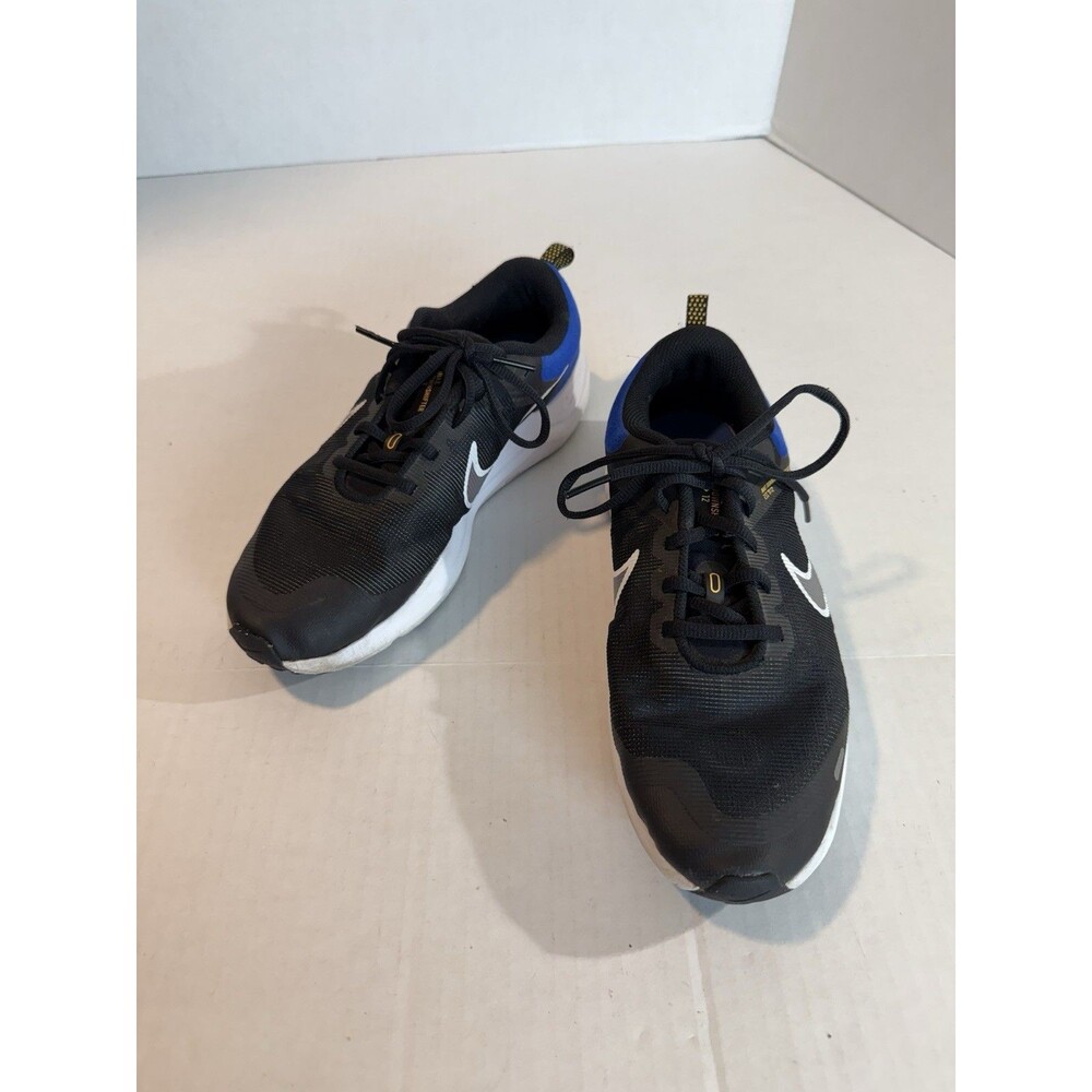 Nike Downshifter 12 (GS) Black/White/Blue Boy's Sneakers-Size 7Y NWB DM4194-006